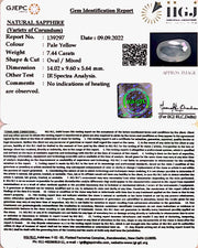 7.44/CT Natural Ceylonese Pukhraj with Govt Lab Certificate-6771